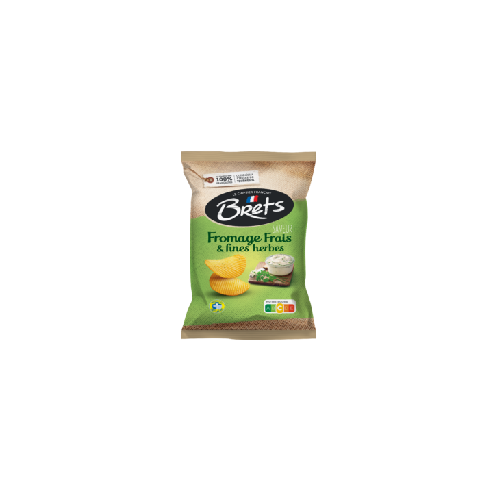 Chips Brets Ondulees Fromage Frais & Fines Herbes Lot De 10X125G
