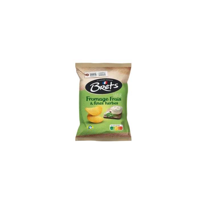 Chips Brets Ondulees Fromage Frais & Fines Herbes Lot De 10X125G