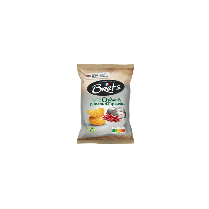 Chips Bretz Chevre Piment D'Espelette Lot De 10X125G