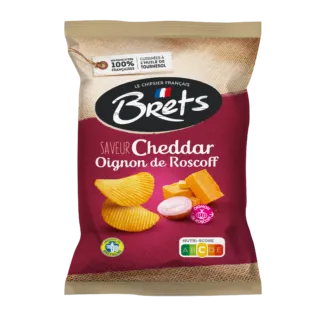 Chips Brets Cheddar Oignons De Roscoff Lot De 10X125G