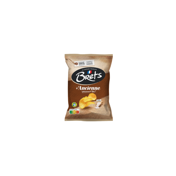 Brets Chips A L'Ancienne Au Sel De Guerande Lot De 10X125G