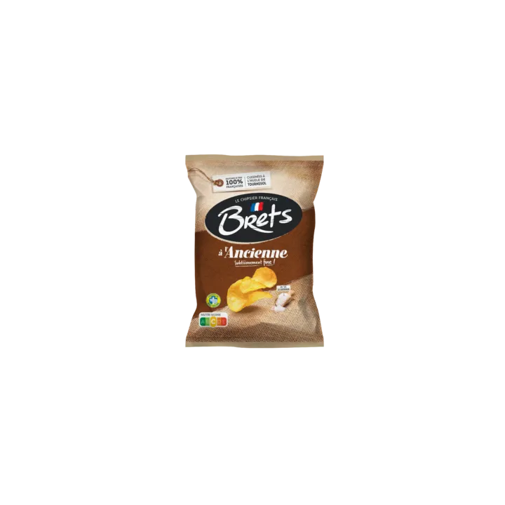 Brets Chips A L'Ancienne Au Sel De Guerande Lot De 10X125G