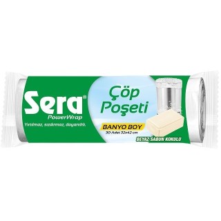 Sera Cop T.Banyo Boy Beyaz Sabun Koku 30Ad 32X42 X50