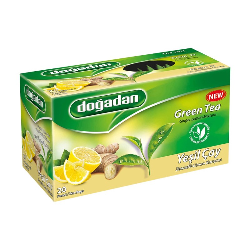 Dogadan Yesil Cay Zencefil Limon Karisimi X12 Dogadan Yesil Cay Zencefil Limon Karisimi X12