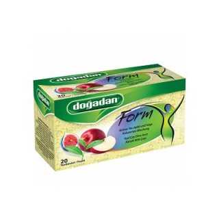 Infusion Minceur au Thé Vert, Pomme et Figue – Doğadan Form Yeşil Çay Elma ve İncirli 12x20 | Tisane turque naturelle et équilib