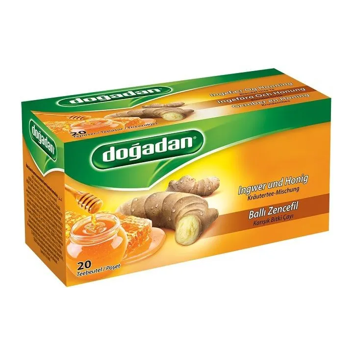 Infusion au Gingembre et au Miel – Doğadan Ballı Zencefil Bitki Çayı 12x20 | Tisane turque réconfortante et naturelle