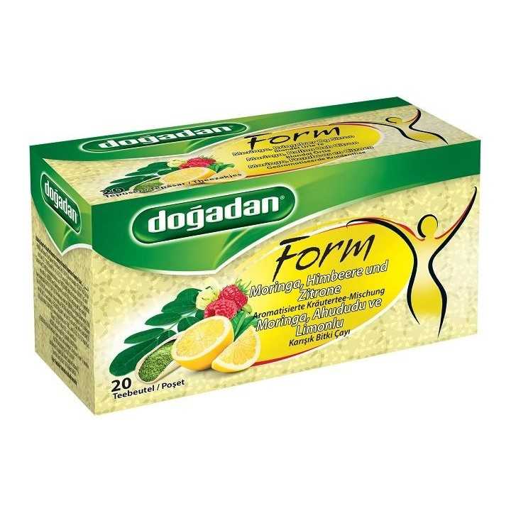 Infusion Minceur à la Moringa, Framboise et Citron – Doğadan Form 12x20 | Tisane turque détox et antioxydante
