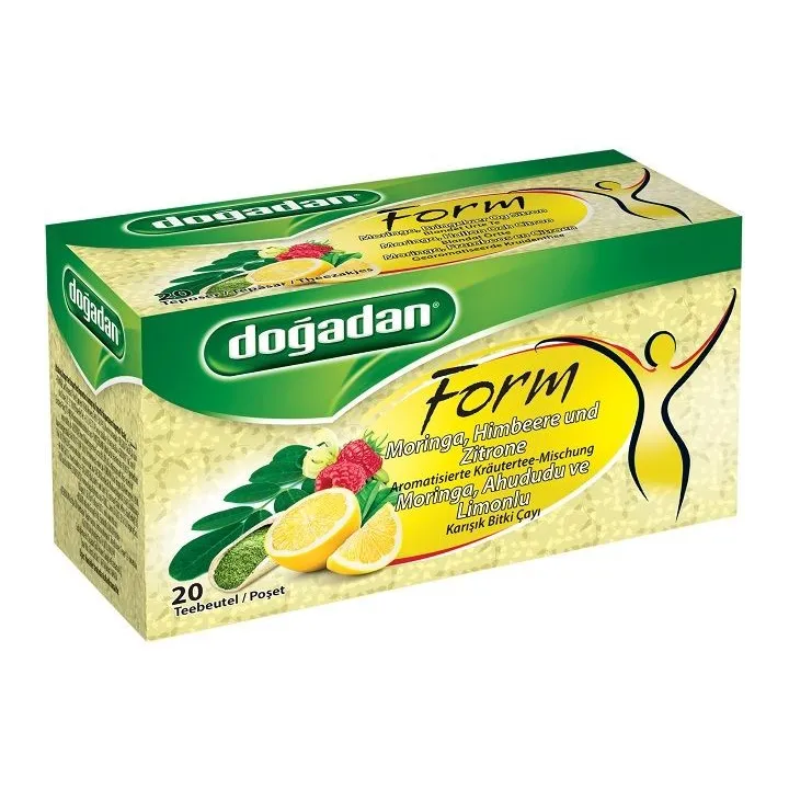 Infusion Minceur à la Moringa, Framboise et Citron – Doğadan Form 12x20 | Tisane turque détox et antioxydante