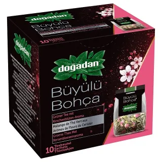 Dogadan Buyulu Bohca Kiraz Cicegi Aromali Yesil Cay( Sakura )X12 Del