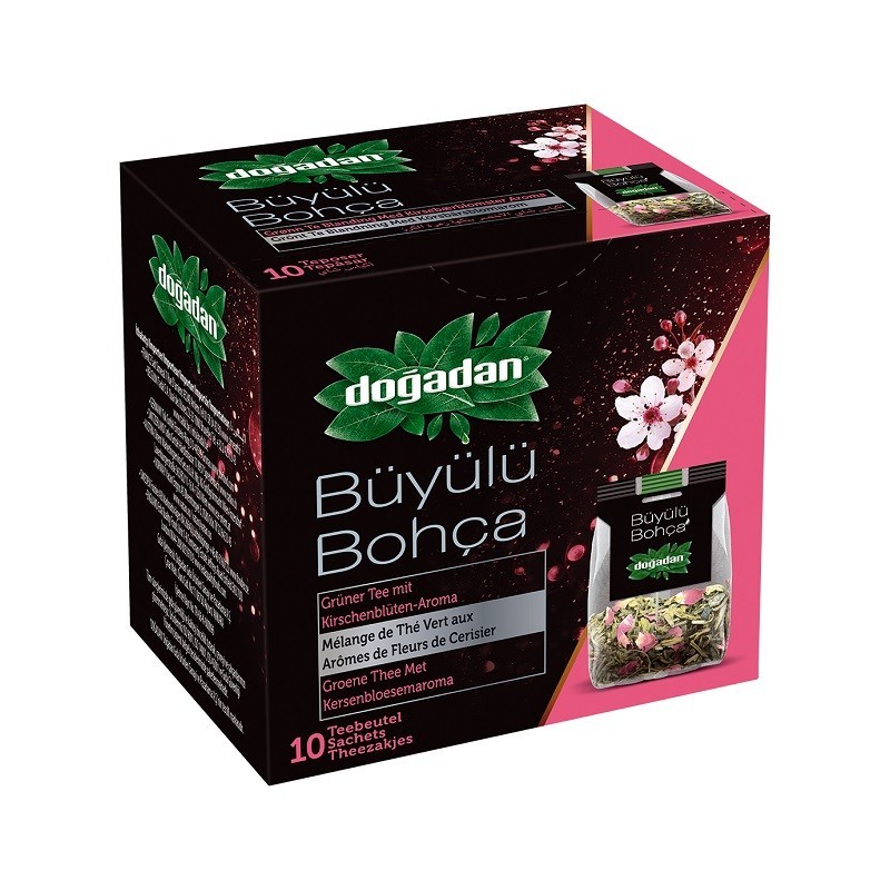 Dogadan Buyulu Bohca Kiraz Cicegi Aromali Yesil Cay( Sakura )X12 Del Dogadan Buyulu Bohca Kiraz Cicegi Aromali Yesil Cay( Sakura )X12 Del