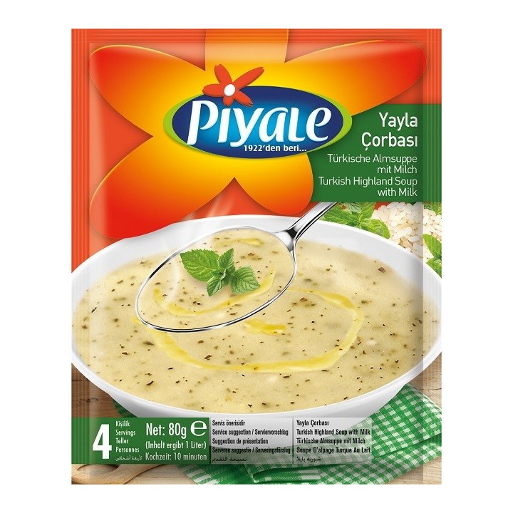 Piyale Turkish Yayla Corbasi Soup 80G (12X6 72)