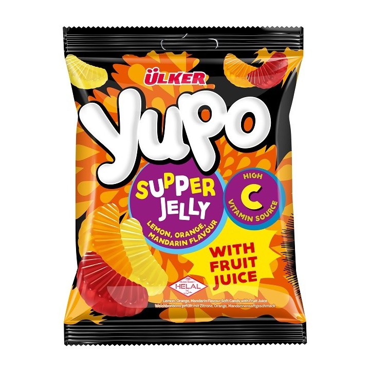 Yupo Bonbons Gelifies Supper Jeli  Enrichis En Vitamine C - 64G X 24