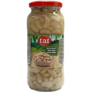 Tat Beyaz Fasulye Haslama Cam 540 Gr 12X1 12