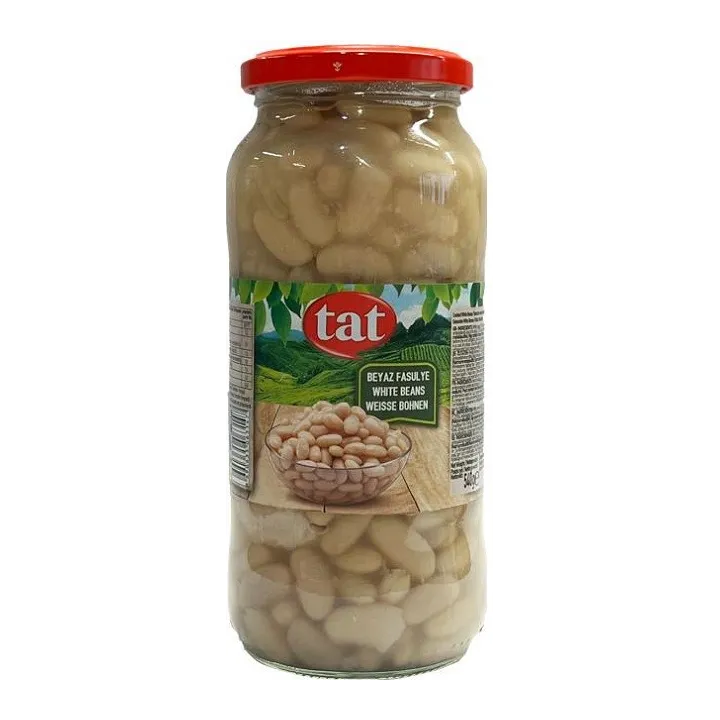 Tat Beyaz Fasulye Haslama Cam 540 Gr 12X1 12