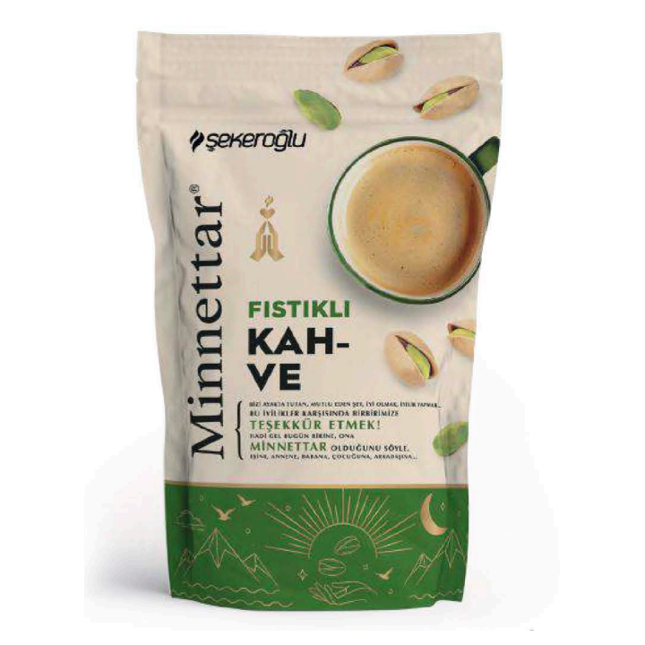 Minnettar (Cafe Pistache) Fistikli Kahve Doypack 165Grx12