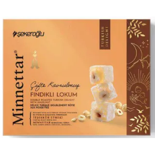 Minnettar Cifte Kavrulmus Findikli ( Noisette) Lokum 300Grx12
