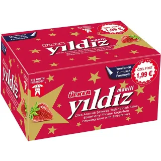 Yildiz Cilekli Sekersiz Sakiz 80Li 1,4G 15X1 15