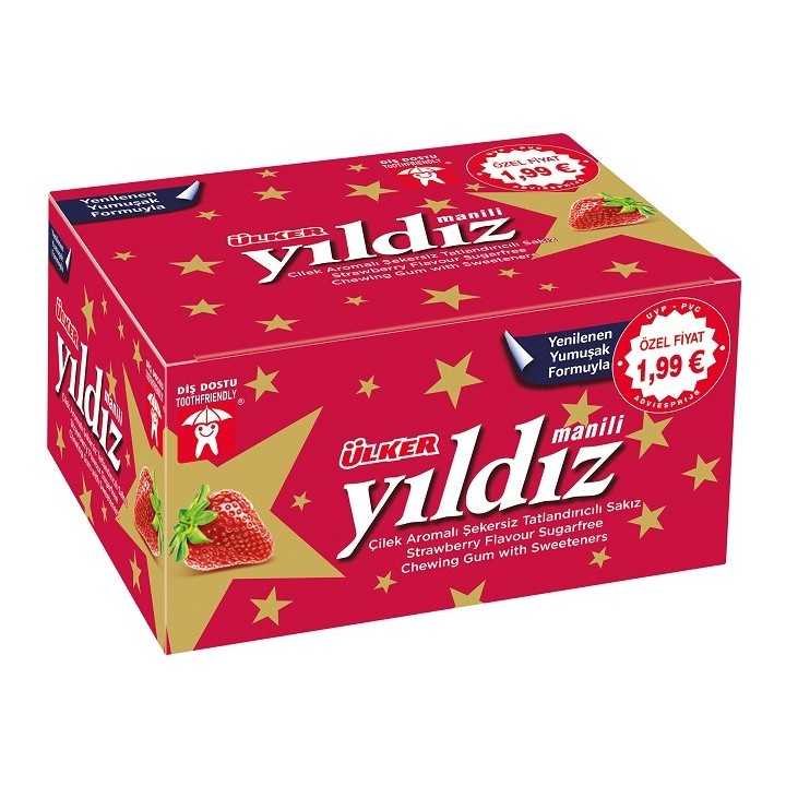 Yildiz Cilekli Sekersiz Sakiz 80Li 1,4G 15X1 15