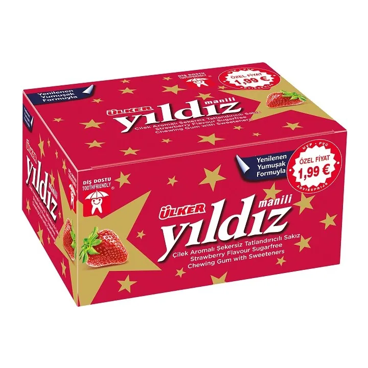 Yildiz Cilekli Sekersiz Sakiz 80Li 1,4G 15X1 15