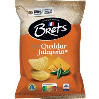 Chips Brets Saveur Cheddar Jalapeno Lot De 10X125G