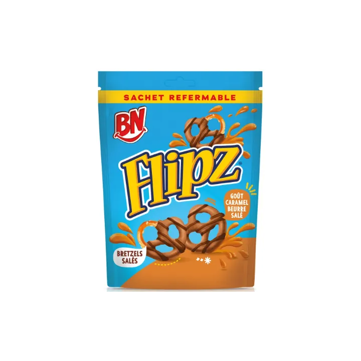 Bn Flipz Chocolat Caramel 90Gx6