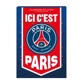 Calendriers de l’Avent PSG – Boîte de 30 x 75g | Vente en Gros
