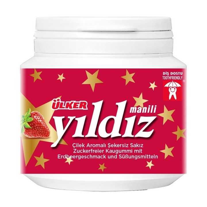 Yildiz Cilekli Sekersiz Sakiz Jar 76G 12X1