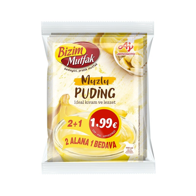 Bizim Mutfak Muzlu Puding 120Grx24 Bizim Mutfak Muzlu Puding 120Grx24