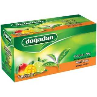 Thé Vert au Mangue et Citron Vert – Doğadan Yeşil Çay Mango & Lime 12x20 | Infusion turque exotique et antioxydante