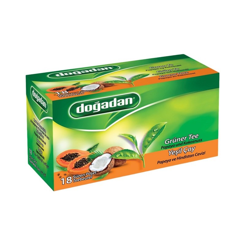 Dogadan Yesil Cay Papaya Coconut Bitki Cayi X12 D Dogadan Yesil Cay Papaya Coconut Bitki Cayi X12 D