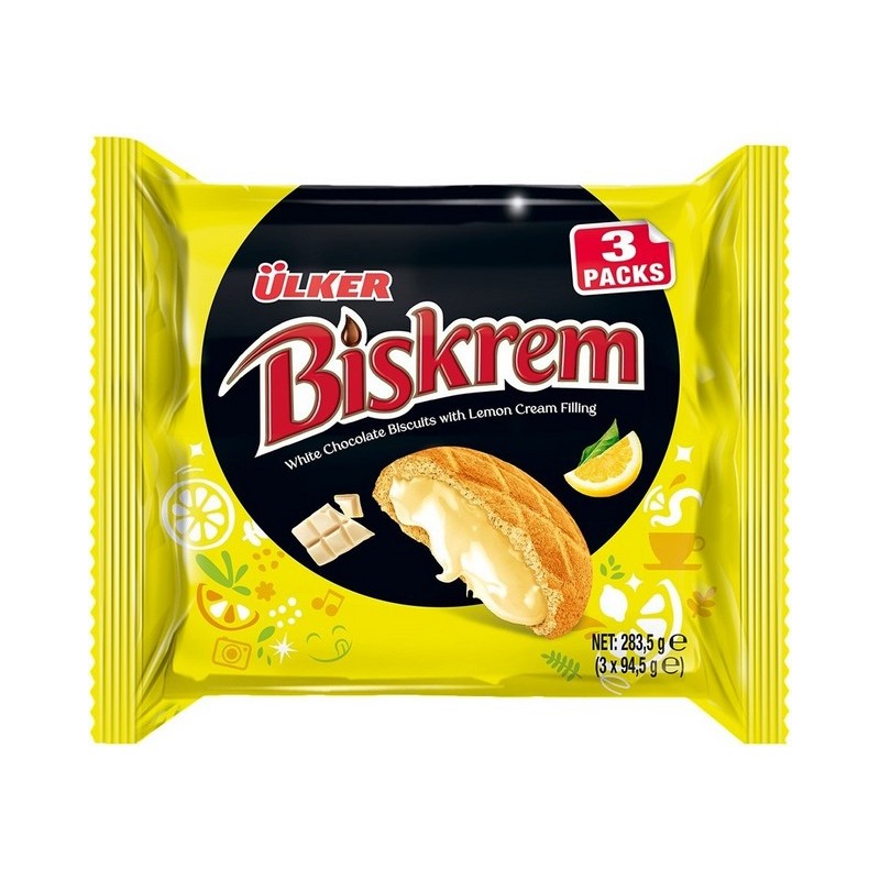 Biskrem Limon Kermali Beyaz Cik. Biskuvi 3X94,5G 8X1 8