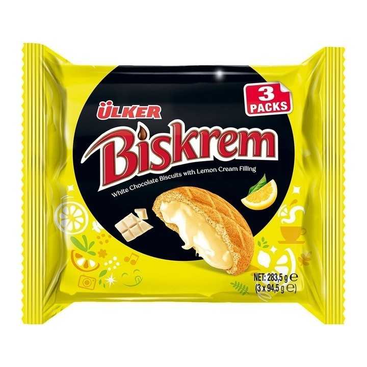 Biskrem Limon Kermali Beyaz Cik. Biskuvi 3X94,5G 8X1 8