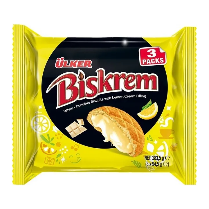 Biskrem Limon Kermali Beyaz Cik. Biskuvi 3X94,5G 8X1 8