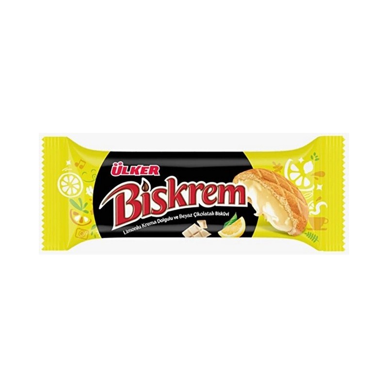 Biskrem Limon Kermali Beyaz Cik. Biskuvi 94,5G 18X1 18