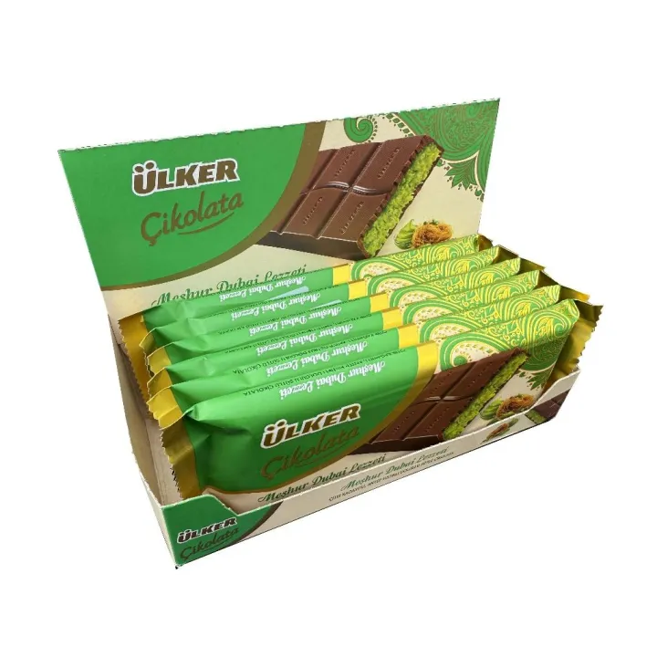 6 Chocolats Dubai Pistache & Kunefe Amazone Ulker- Boite De 6 X 93G