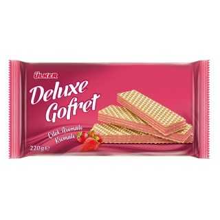 Ulker Deluxe Cilekli Gofret 220Gr X10
