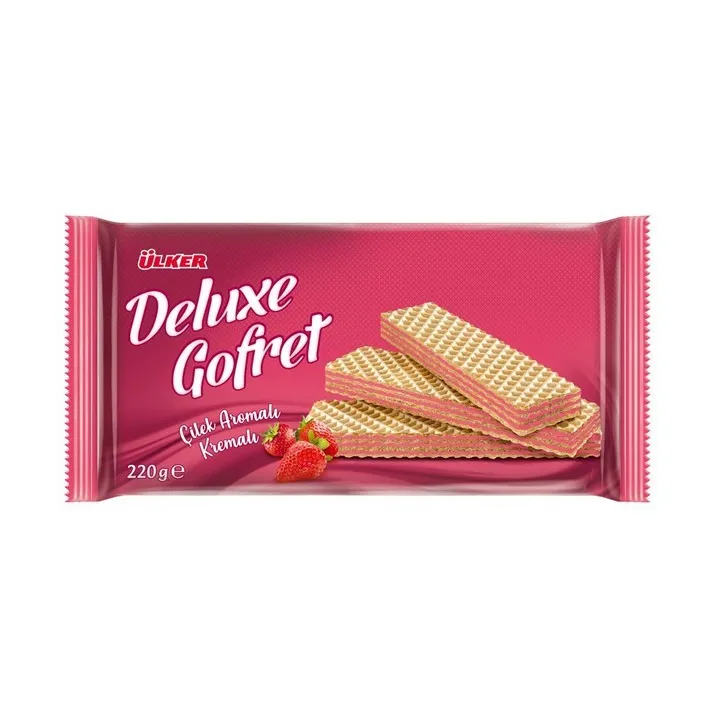 Ulker Deluxe Cilekli Gofret 220Gr X10
