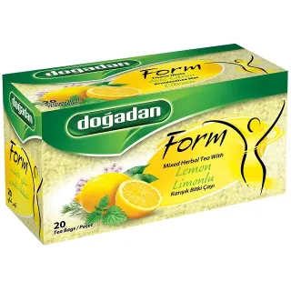 Infusion Minceur au Citron et aux Plantes – Doğadan Form 12x20 | Tisane turque détox et rafraîchissante