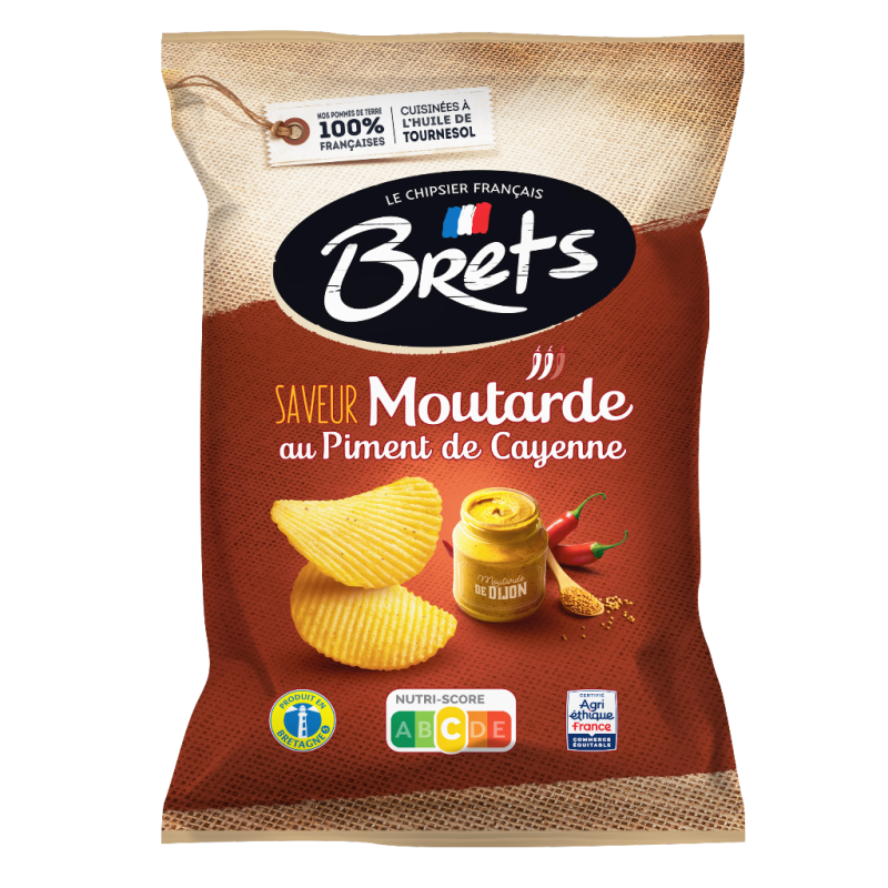 Chips Bretz Saveur Moutarde Au Pimet De Cayenne Lot De 10X125G Chips Bretz Saveur Moutarde Au Pimet De Cayenne Lot De 10X125G