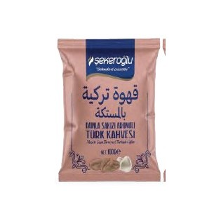 Sekeroglu Damla Sakizli (Mastic) Turk Kahvesi 100Grx24