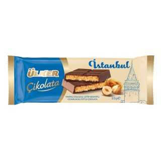 36 Chocolat Istanbul Ulker - Tablette 93G Fourree Noisette & Kadaif - Lot De 36