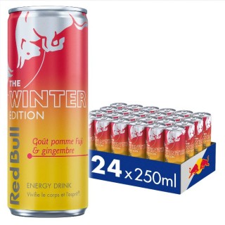 24 Red Bull Winter Edition – Pomme Fuji Gingembre 24x250ml | Boisson énergisante édition hiver