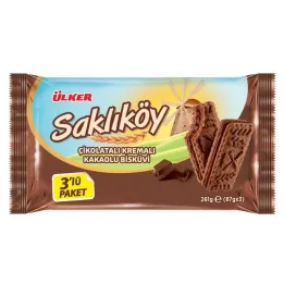 Saklikoy Cikolatali Kremali Biskuvi 3X87G (12X1 12)