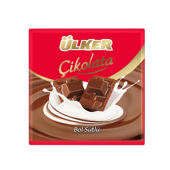 Ulker Sutlu Kare Cikolata 60G 6X6 36