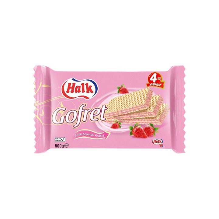 Halk Gofret Fraise 500G X12 Stock 2