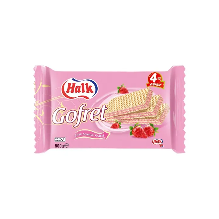 Halk Gofret Fraise 500G X12 Stock 2