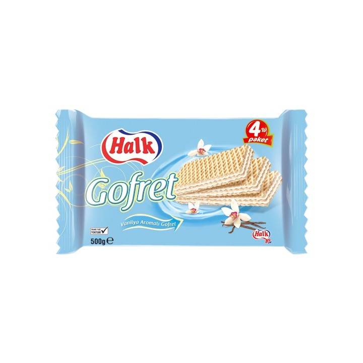 Halk Gofret Vanille 500Gx12
