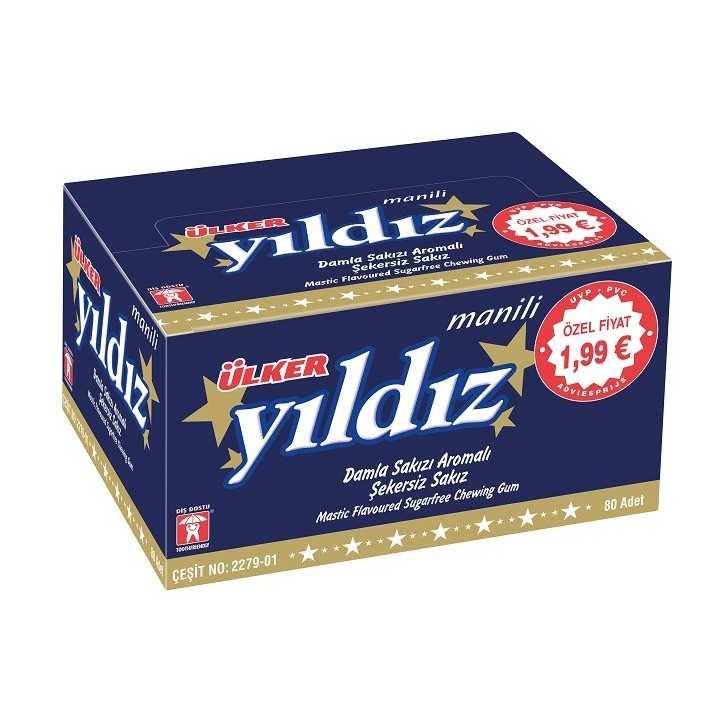 Yildiz Damla Sekersiz Sakiz 80Li 1,4G 15X1 15