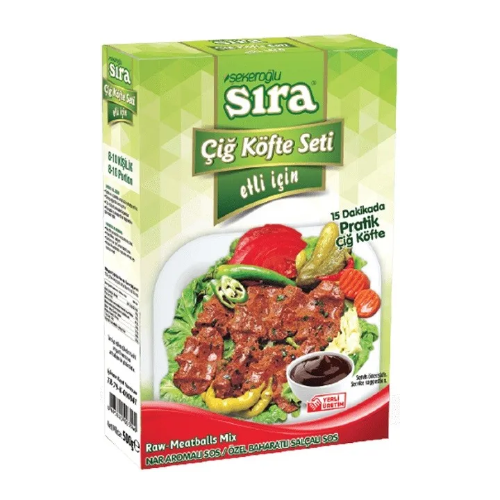 Sira Etli Cig Kofte Seti 500Gx12
